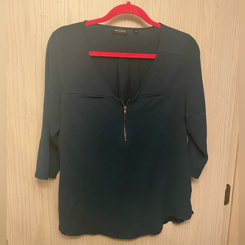 Dark Green Blouse Size L
